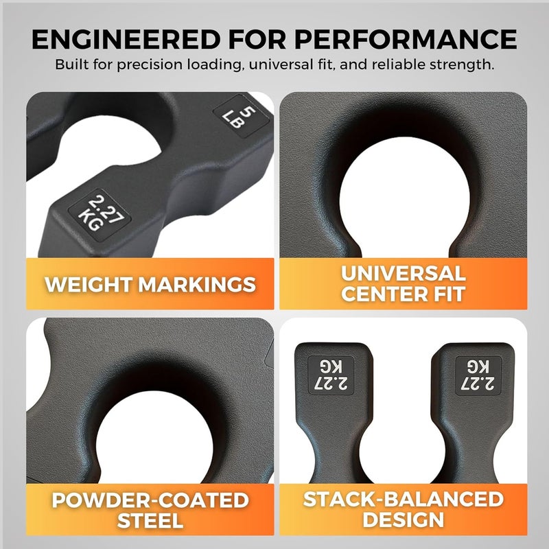 StrengthUSA 2.5 LB and 5 LB Weight Stack Add On – Weight Stack Adapter Plate for Home Gym & Exercise Machines, Add Resistance to Weight Stack, Incremental Weight Adjustments for Improved Strength Training Results - Image 5